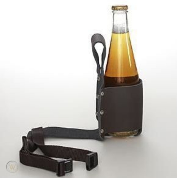 RED ENVELOPE LEATHER BEER HOLSTER HOLDER, genuine leather, brand new. - Picture 2 of 6